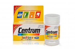 צנטרום ג'וניור – מולטיויטמין מותאם לילדים  מכיל 22 ויטמינים ומינרלים